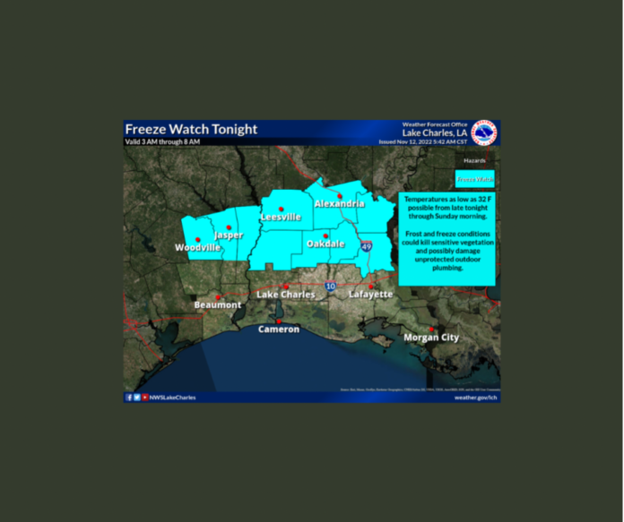 Tonight's Weather: Freeze Watch