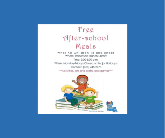 PSA: Robertson Branch Library After School Meals