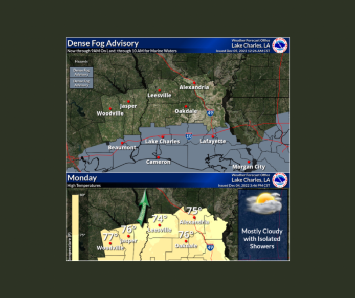 NWS: Monday's Weather (12/5/2022)