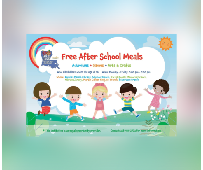 Rapides Parish free after-school meals