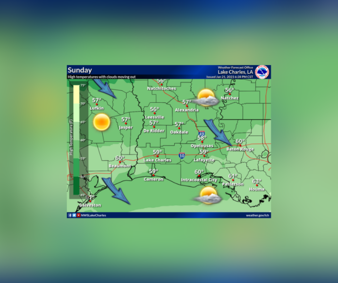 Sunday's Weather (1/22/2023)