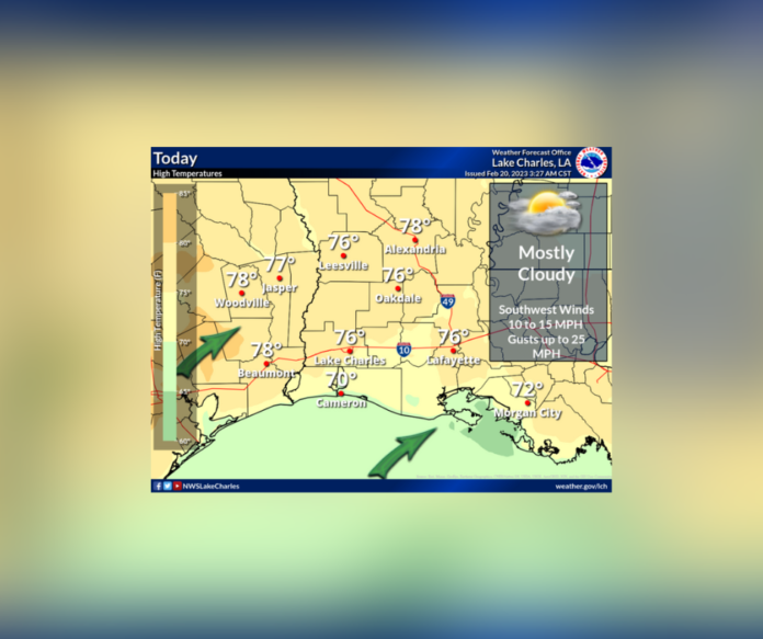 Monday's weather (2/20/2023)