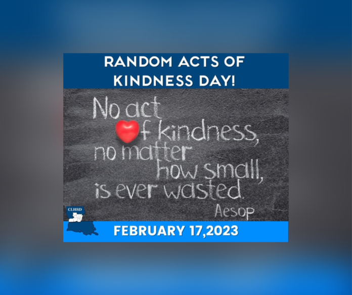 Today is Random Acts of Kindness Day!!