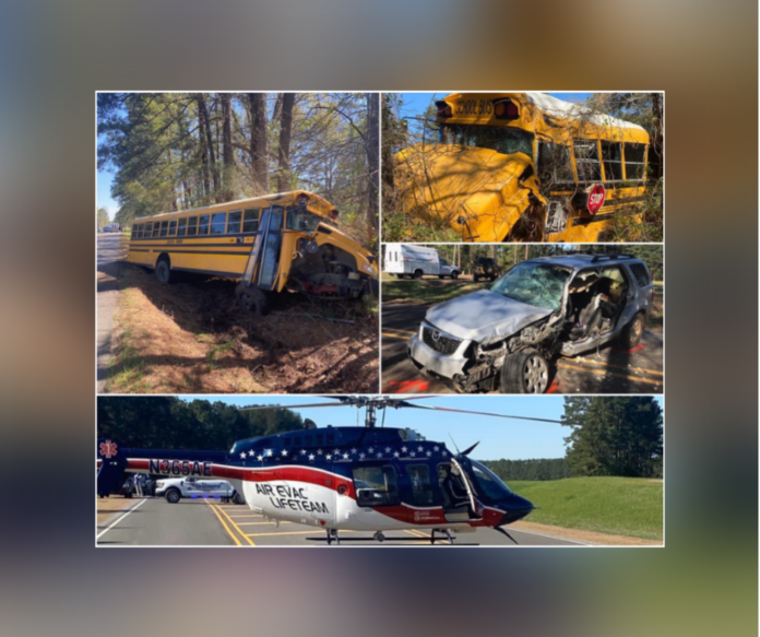 Natchitoches: 36 students were onboard a school bus involved in a two-vehicle crash on LA Hwy 478