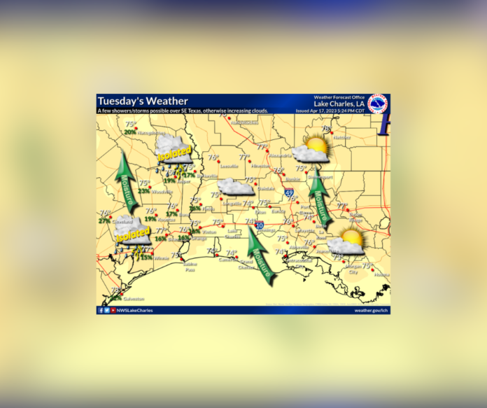 Tuesday's Weather (NWS: 4/18/2023)