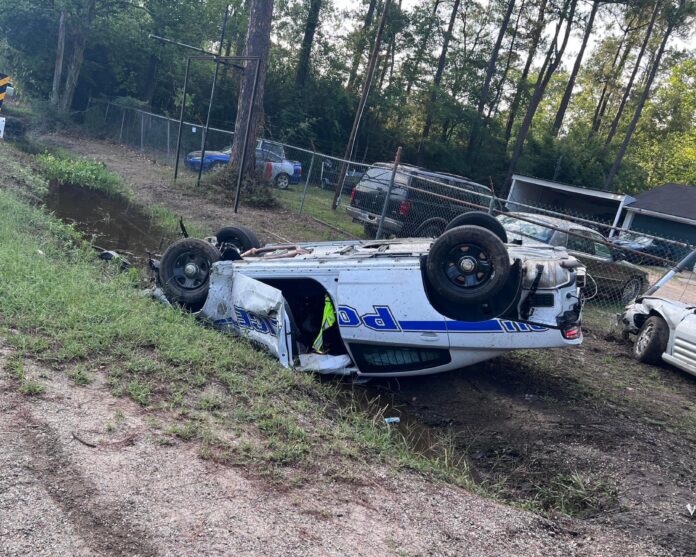 Slidell PD Officer injured in a crash during a pursuit (Source: SPD)