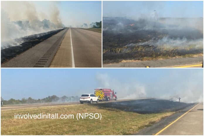 Natchitoches: Grass fires along I-49 near Cypress