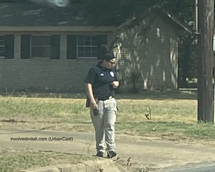 Shots fired between two vehicles at the intersection of Broadway and Jones. APD seen canvassing the area on Tuesday.