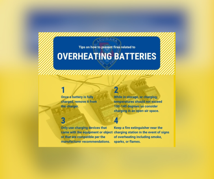 SFM Alert: Battery heat-related fire safety warning