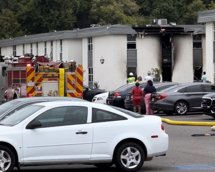 Alexandria: Fire at the Sanctuary Apartments on Lakeside Drive