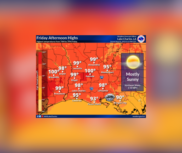 Friday's Weather (9/1/2023)