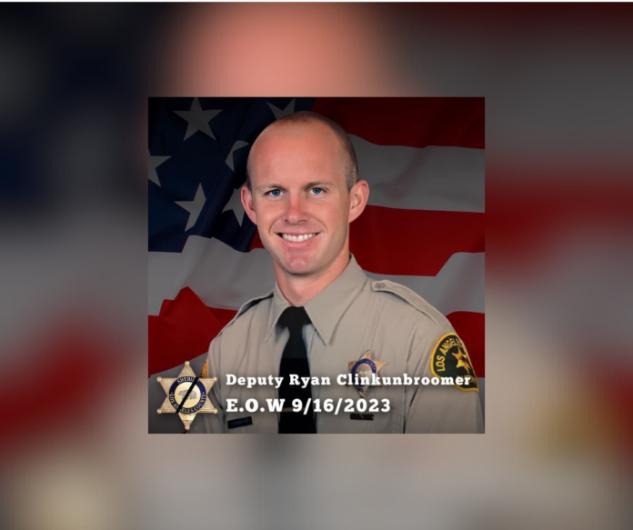 A Los Angeles Sheriff's Deputy was shot while in his patrol car and later died