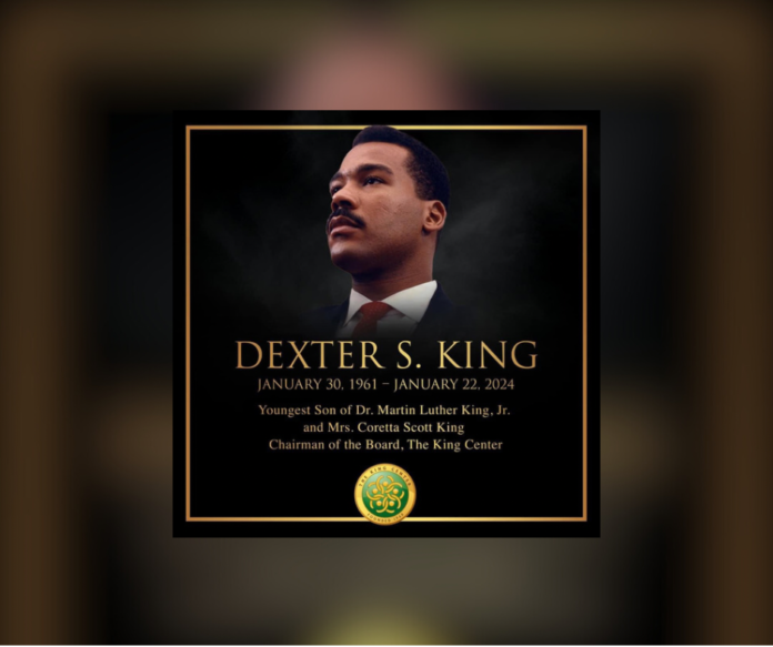 The King Center Mourns the Loss of Chairman Dexter Scott King, Son of Dr. Martin Luther King, Jr.