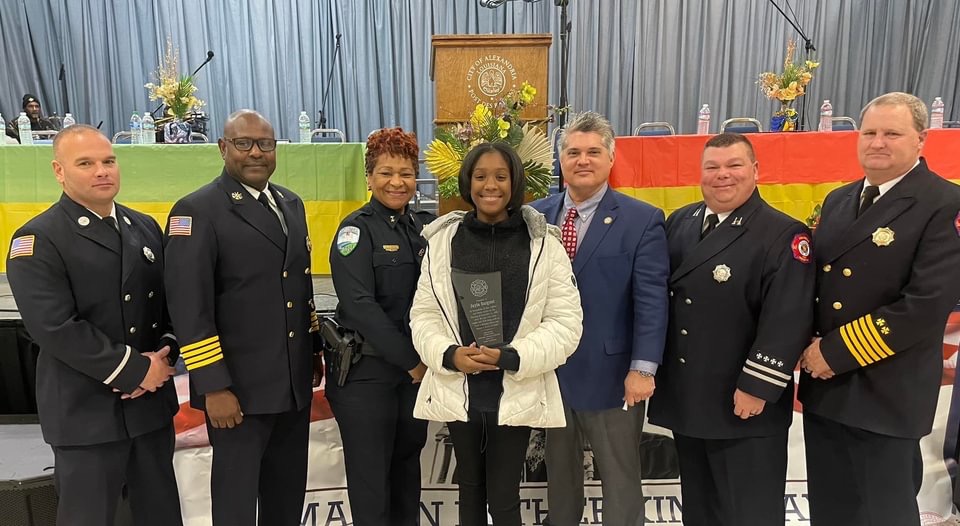 City of Alexandria Recognizes 13-Year-Old Jayla Sargent at MLK Noon Day Service (Source of Photo: COA)