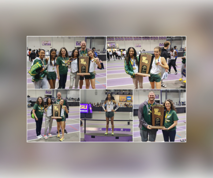 Holy Savior Menard Lady Eagles Dominate Division II Indoor Track and Field State Championship (Source: HSMT&F)