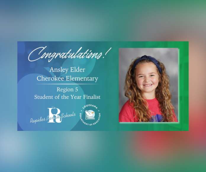 Cherokee Elementary’s Ansley Elder named Region 5 State Student of the Year Finalist