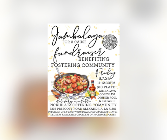 Jambalaya for a Cause: Fundraiser to Benefit Fostering Community