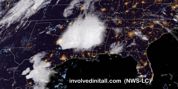 Special Weather Statement: Strong Thunderstorms Impacting Central Louisiana (6/3/2024) (Image source: NWS-LC)