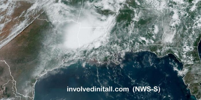 Severe Thunderstorms Threaten Northwestern Louisiana and Eastern Texas (Image source: NWS-S)