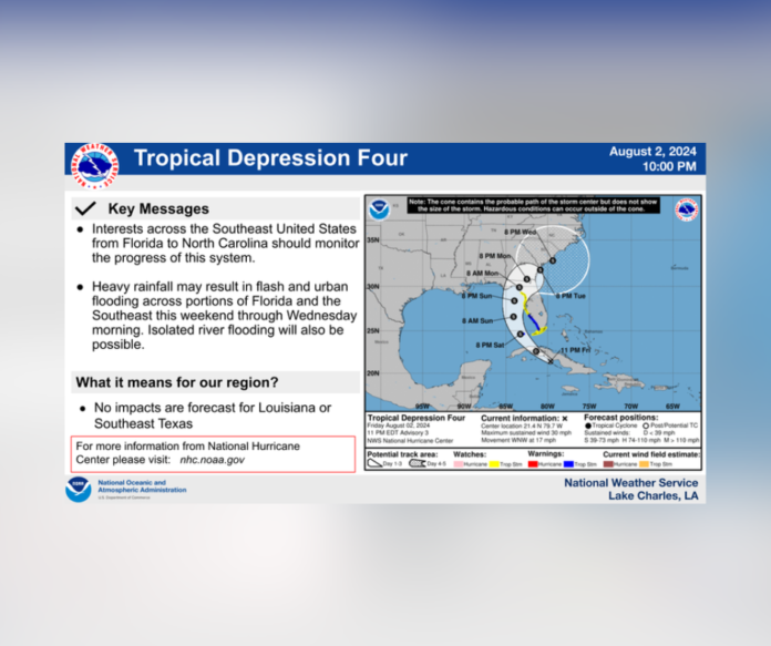 Tropical Depression Four Expected to Strengthen Over Southeastern Gulf of Mexico