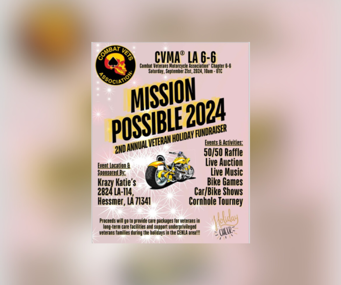 Veteran Holiday Fundraiser: Combat Veterans Motorcycle Association LA 6-6 presents Mission Possible 2024! 🎉