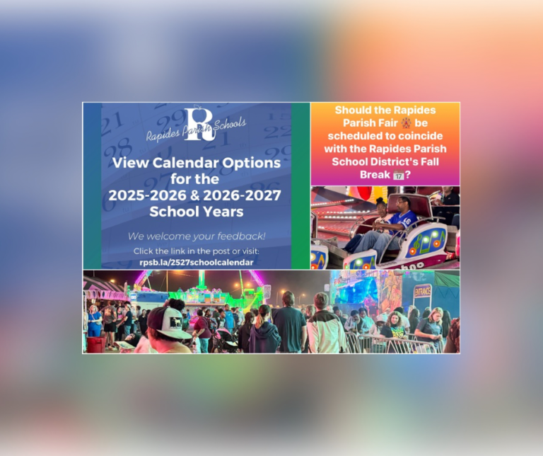 Rapides Parish School Calendar for 2025 26 Does Not Align with Fair