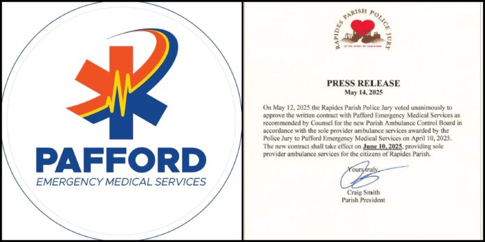 Pafford receives unanimous vote for ambulance contract in Rapides Parish