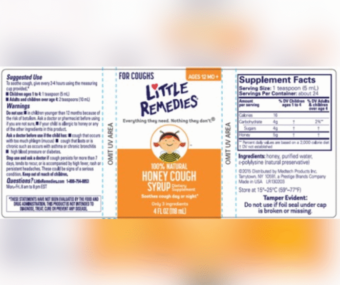 Little Remedies Honey Cough Syrup Recalled Over Bacillus Cereus Contamination