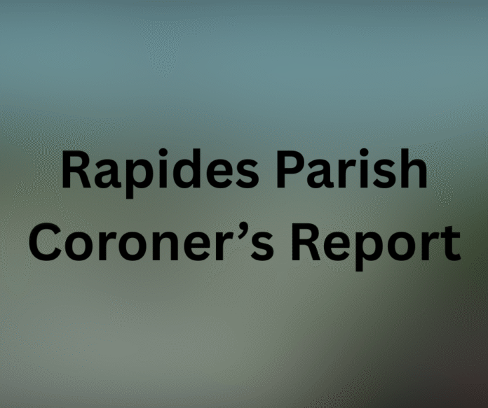 Rapides Parish Coroner's Report