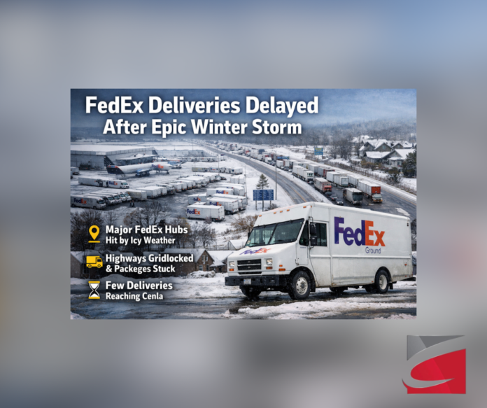 FedEx Deliveries Slow in Cenla After Epic Winter Storm, Road Closures Delay Packages
