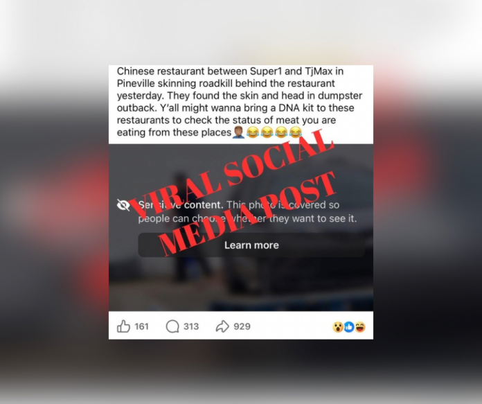 Deer Found at Pineville Restaurant Draws Scrutiny to China Queen’s Inspection History (Source: PPD)