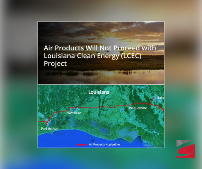Air Products Will Not Proceed With Proposed $4.5 Billion Louisiana Clean Energy Complex