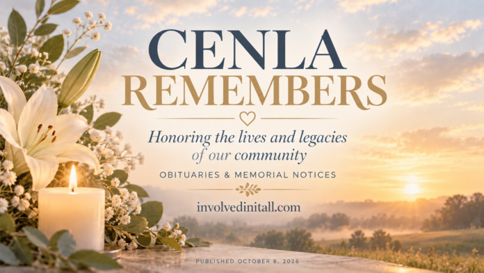 Cenla Remembers: Notices of Death for October 6, 2026