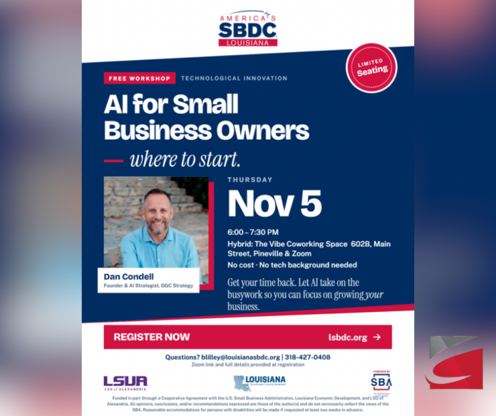 LSBDC at LSUA to Host Free AI Workshop for Small Business Owners November 5